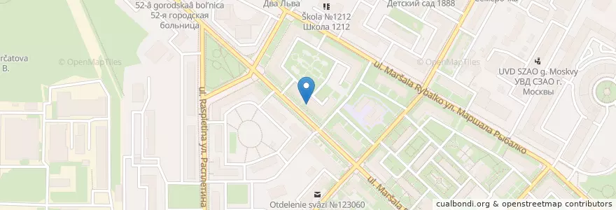 Mapa de ubicacion de Столички en Russia, Distretto Federale Centrale, Москва, Северо-Западный Административный Округ, Район Щукино.