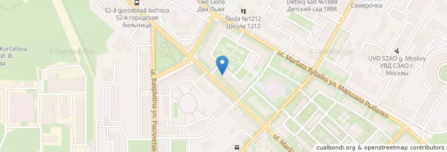 Mapa de ubicacion de Суши стор en Russie, District Fédéral Central, Moscou, Северо-Западный Административный Округ, Район Щукино.