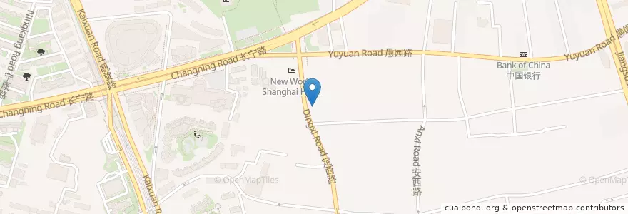 Mapa de ubicacion de Steven Coffee en China, Shanghái, Changning.