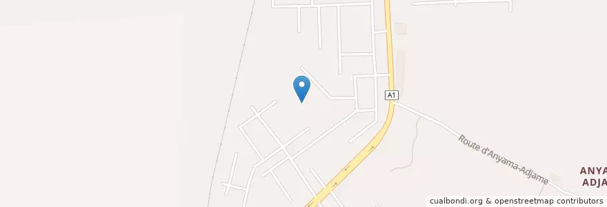 Mapa de ubicacion de EPP ANYAMA SUD en コートジボワール, アビジャン, Anyama.