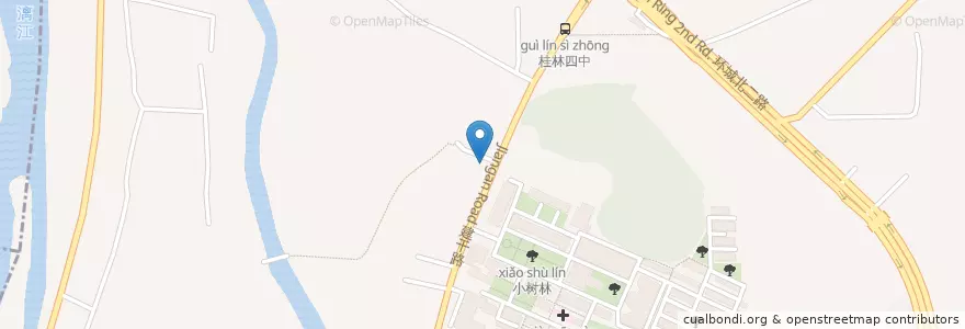 Mapa de ubicacion de 中国银行 en Çin, Guangksi Zhuang Özerk Bölgesi, 桂林市, 七星区.