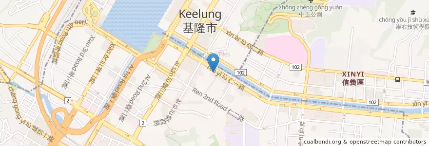 Mapa de ubicacion de 華南商業銀行 en Taiwán, Provincia De Taiwán, 基隆市, 仁愛區.