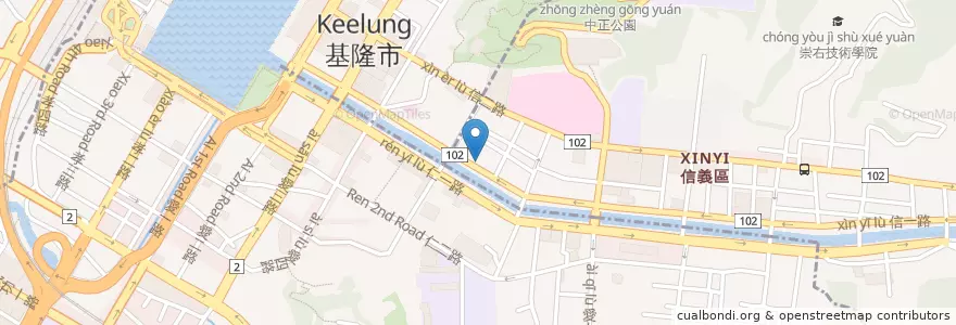 Mapa de ubicacion de 好樂迪KTV en Tayvan, 臺灣省, 基隆市, 仁愛區.