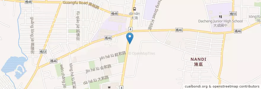 Mapa de ubicacion de 渣打國際商業銀行 en Tayvan, 桃園市, 八德區.