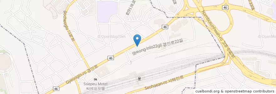 Mapa de ubicacion de 오류동 스타벅스 en 대한민국, 서울, 구로구, 오류1동.