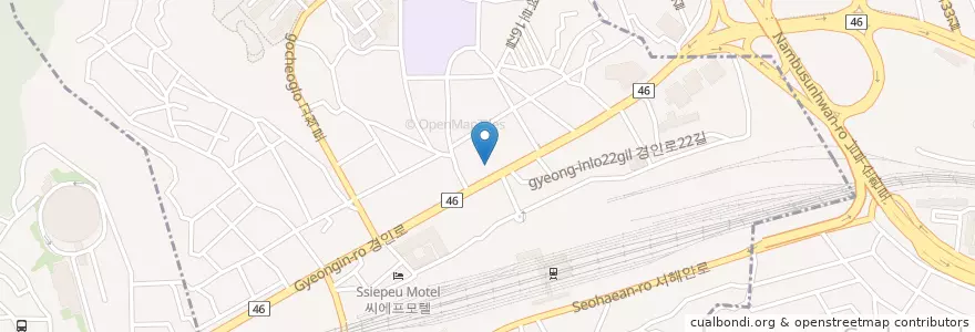 Mapa de ubicacion de 오류약국 en 대한민국, 서울, 구로구, 오류1동.