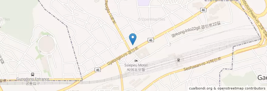 Mapa de ubicacion de 호치킨 오류점 en 대한민국, 서울, 구로구, 오류1동.