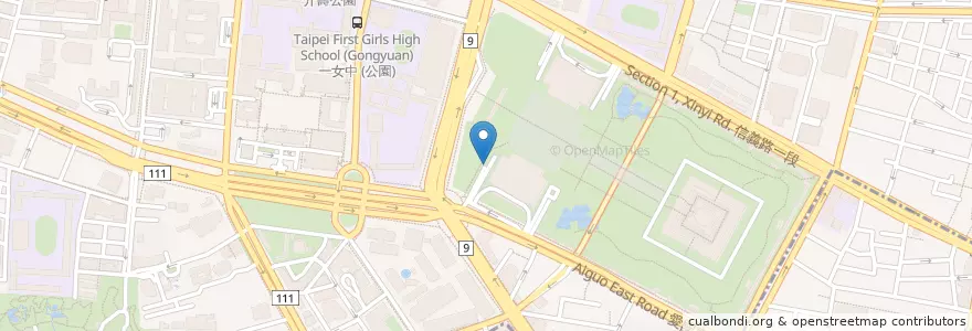 Mapa de ubicacion de 地下停車場 en تايوان, تايبيه الجديدة, تايبيه, 中正區.