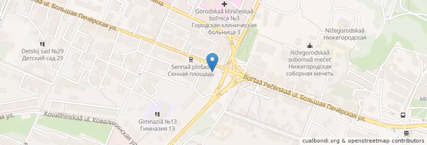 Mapa de ubicacion de Шоколатье en ロシア, 沿ヴォルガ連邦管区, ニジニ・ノヴゴロド州, ニジニ・ノヴゴロド管区.