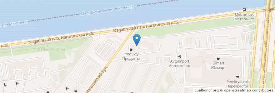 Mapa de ubicacion de 32 Дент en Russia, Central Federal District, Moscow, Southern Administrative Okrug, Nagatino-Sadovniki District.