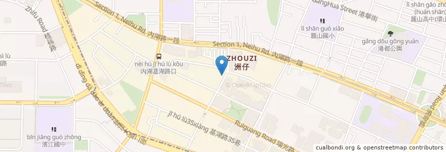 Mapa de ubicacion de 擴邦麵包 en Tayvan, 新北市, Taipei, 內湖區.