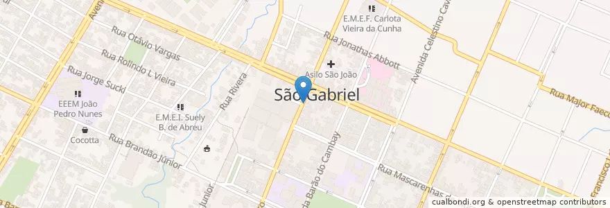 Mapa de ubicacion de Mototáxi Confiança en البَرَازِيل, المنطقة الجنوبية, ريو غراندي دو سول, Região Geográfica Intermediária De Santa Maria, Região Geográfica Imediata De São Gabriel - Caçapava Do Sul, São Gabriel.