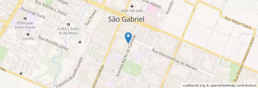 Mapa de ubicacion de EI Estação Crianca en برزیل, منطقه جنوب برزیل, ریو گرانده جنوبی, Região Geográfica Intermediária De Santa Maria, Região Geográfica Imediata De São Gabriel - Caçapava Do Sul, São Gabriel.