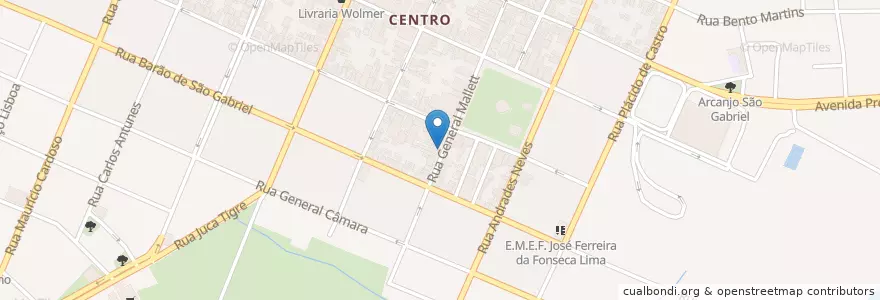 Mapa de ubicacion de Box Vip en ブラジル, 南部地域, リオグランデ・ド・スル, Região Geográfica Intermediária De Santa Maria, Região Geográfica Imediata De São Gabriel - Caçapava Do Sul, São Gabriel.