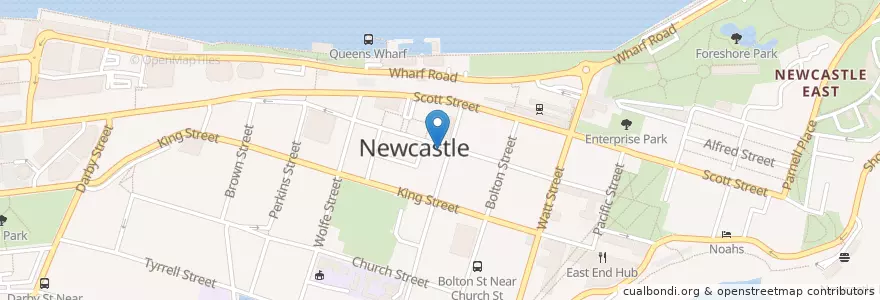 Mapa de ubicacion de Subway en Australie, Nouvelle Galles Du Sud, Newcastle-Maitland.
