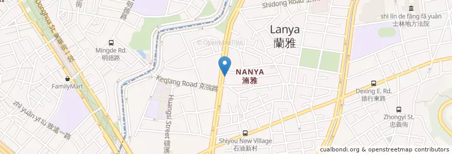 Mapa de ubicacion de 凱基商業銀行 en Taïwan, Nouveau Taipei, Taipei, District De Shilin.