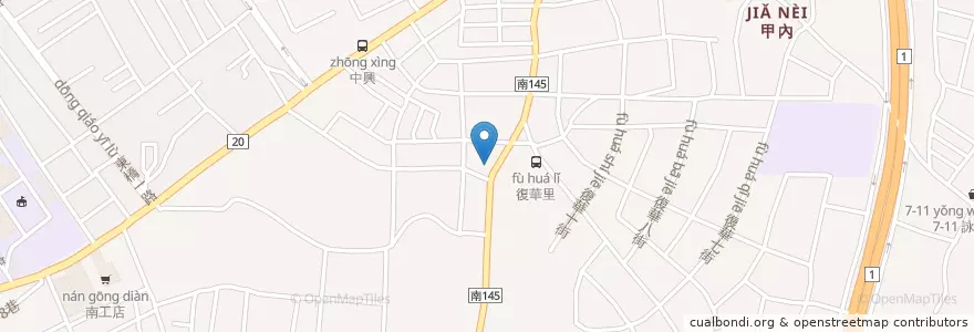 Mapa de ubicacion de 阿宏牛肉湯 en تايوان, تاينان, 永康區.