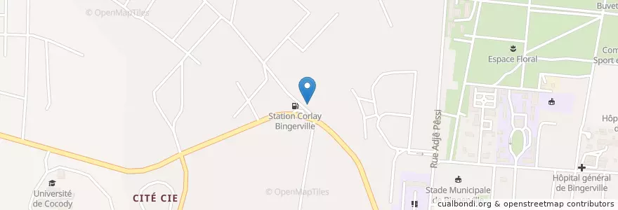 Mapa de ubicacion de Pharmacie Carrefour Santé en Кот-Д’Ивуар, Абиджан, Bingerville.