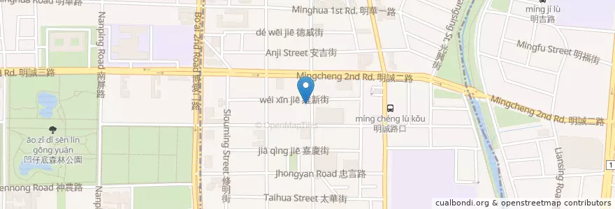 Mapa de ubicacion de 浮草日本料理 en Tayvan, Kaohsiung, 三民區, 左營區.
