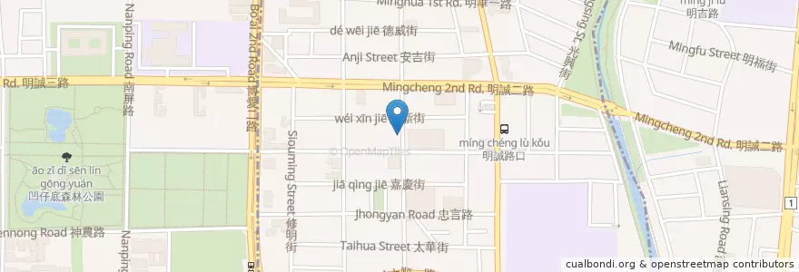 Mapa de ubicacion de 番茄廚房 en 台湾, 高雄市, 三民区, 左営区.