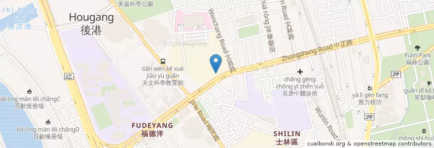 Mapa de ubicacion de 儂特利 Lotteria en Taiwán, Nuevo Taipéi, Taipéi, 士林區.