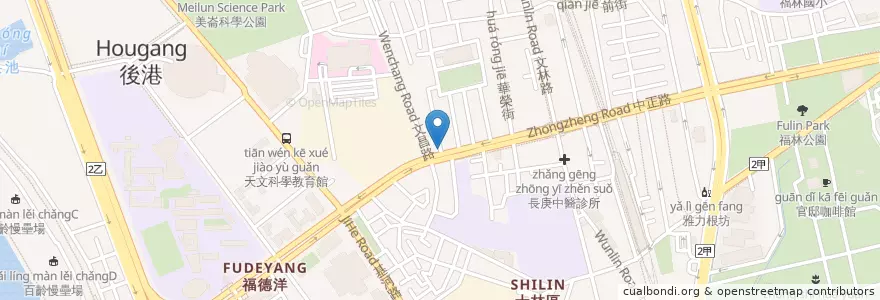 Mapa de ubicacion de 豚將日本拉麵 en تایوان, 新北市, تایپه, 士林區.