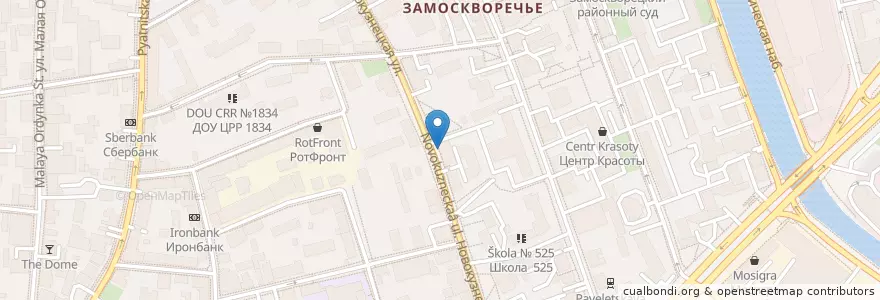 Mapa de ubicacion de CitiKlinik en Russland, Föderationskreis Zentralrussland, Moskau, Zentraler Verwaltungsbezirk, Rajon Samoskworetschje.
