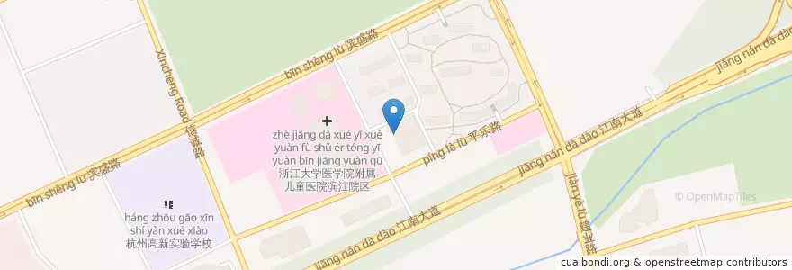 Mapa de ubicacion de 永和豆浆 en China, Zhejiang, Hangzhou, 滨江区, 长河街道.
