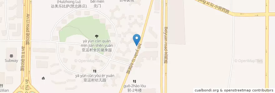 Mapa de ubicacion de 博味堂 en China, Peking, Hebei, 朝阳区 / Chaoyang.
