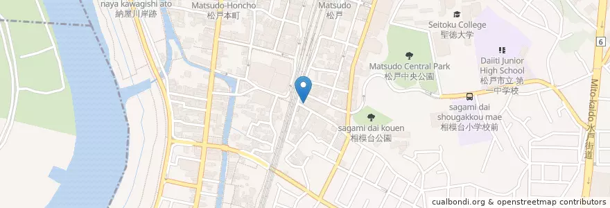 Mapa de ubicacion de ツウィン (Twin) en 日本, 千葉県, 松戸市.