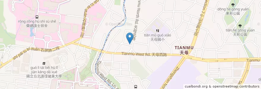 Mapa de ubicacion de 味覺義廚 en تایوان, 新北市, تایپه, 北投區.