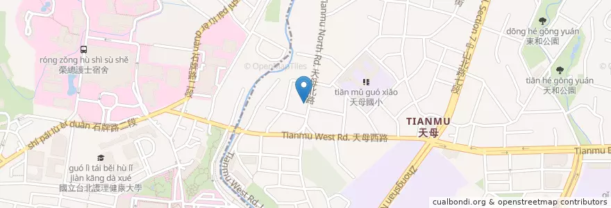 Mapa de ubicacion de 小菠蘿複合式餐飲 en 臺灣, 新北市, 臺北市, 北投區.