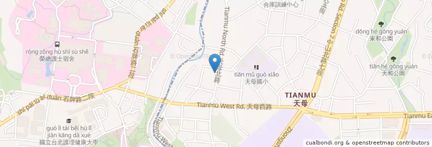 Mapa de ubicacion de 天晴麵館 en Taiwan, 新北市, Taipei, 北投區.