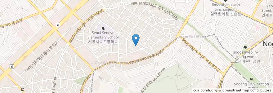 Mapa de ubicacion de Cafe Ronin en كوريا الجنوبية, سول, 마포구, 서교동.