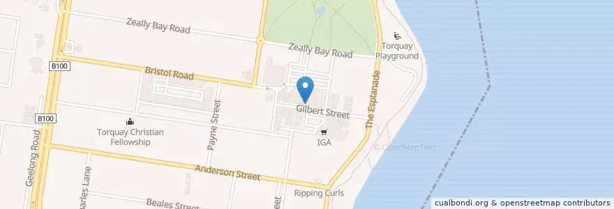 Mapa de ubicacion de NAB en 오스트레일리아, Victoria, Surf Coast Shire.
