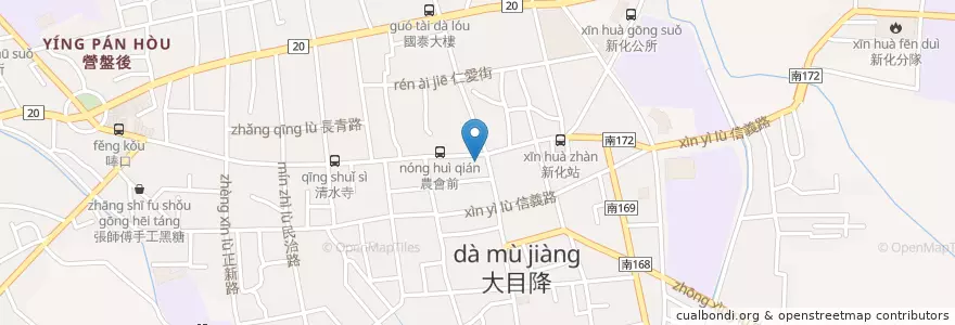 Mapa de ubicacion de 小蒜頭鹹酥雞 en 臺灣, 臺南市, 新化區.
