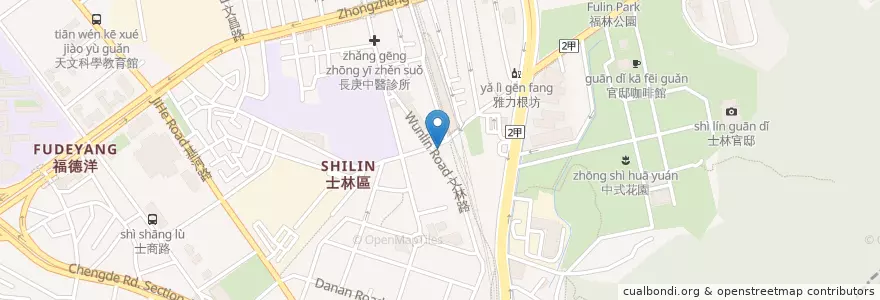 Mapa de ubicacion de 義式意思 en Taiwan, 新北市, Taipei, 士林區.