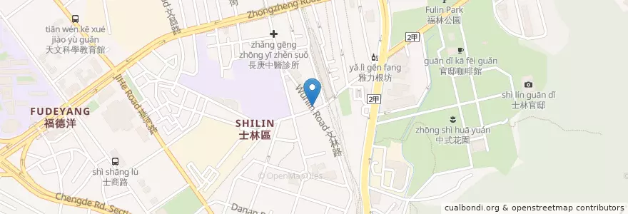 Mapa de ubicacion de 文林飯包 en Tayvan, 新北市, Taipei, 士林區.