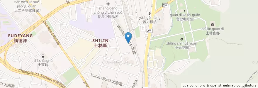 Mapa de ubicacion de 富堯壽喜燒 牛排洋食 en Taïwan, Nouveau Taipei, Taipei, District De Shilin.