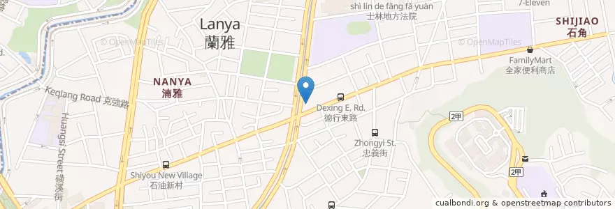 Mapa de ubicacion de 得安耳鼻喉科 en 台湾, 新北市, 台北市, 士林区.