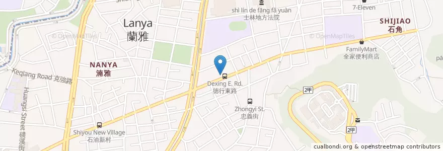 Mapa de ubicacion de 德行牙科 en 台湾, 新北市, 台北市, 士林区.