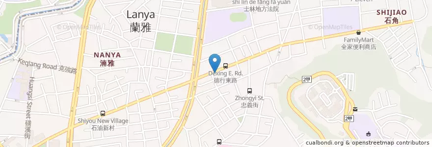Mapa de ubicacion de 餃當家 en تايوان, تايبيه الجديدة, تايبيه, 士林區.