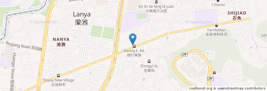 Mapa de ubicacion de 長青連鎖藥局 en 타이완, 신베이 시, 타이베이시, 스린 구.