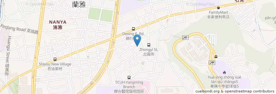 Mapa de ubicacion de 蘭雅聖母顯靈聖牌朝聖地 en 臺灣, 新北市, 臺北市, 士林區.