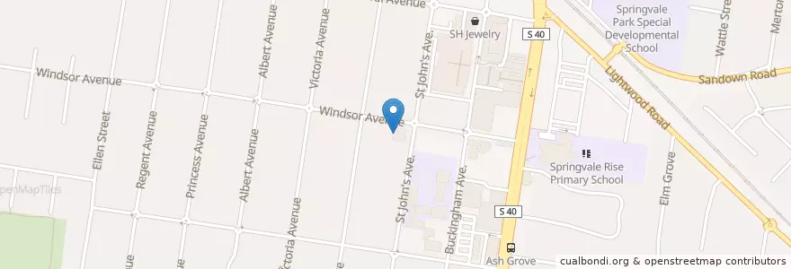 Mapa de ubicacion de Starfish Early Learning Centre en Australië, Victoria, City Of Greater Dandenong.
