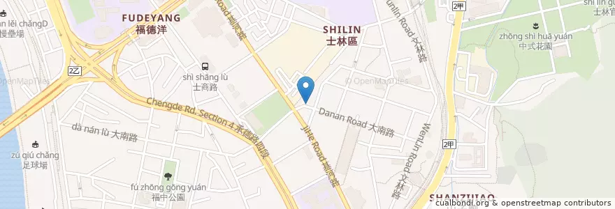 Mapa de ubicacion de 布莉克 en Taiwan, New Taipei, Taipei, Shilin District.