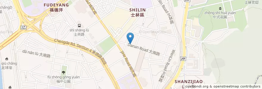 Mapa de ubicacion de 壹咖啡 en Taiwan, 新北市, Taipé, 士林區.