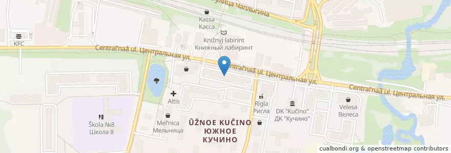 Mapa de ubicacion de Суши Wok en روسيا, Центральный Федеральный Округ, محافظة موسكو, Городской Округ Балашиха.
