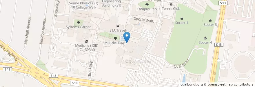 Mapa de ubicacion de Swift's Cafe en Avustralya, Victoria, City Of Monash.