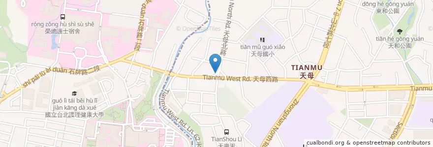 Mapa de ubicacion de 紅蘋果生活百貨 en تایوان, 新北市, تایپه, 北投區.